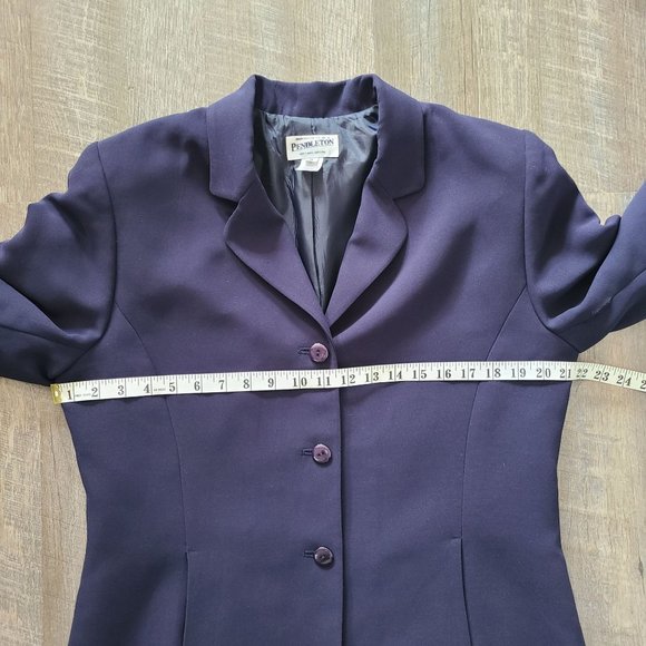 VTG Pendleton Long Line 3-Button Blazer Jacket Women's Size 14 - Picture 10 of 12